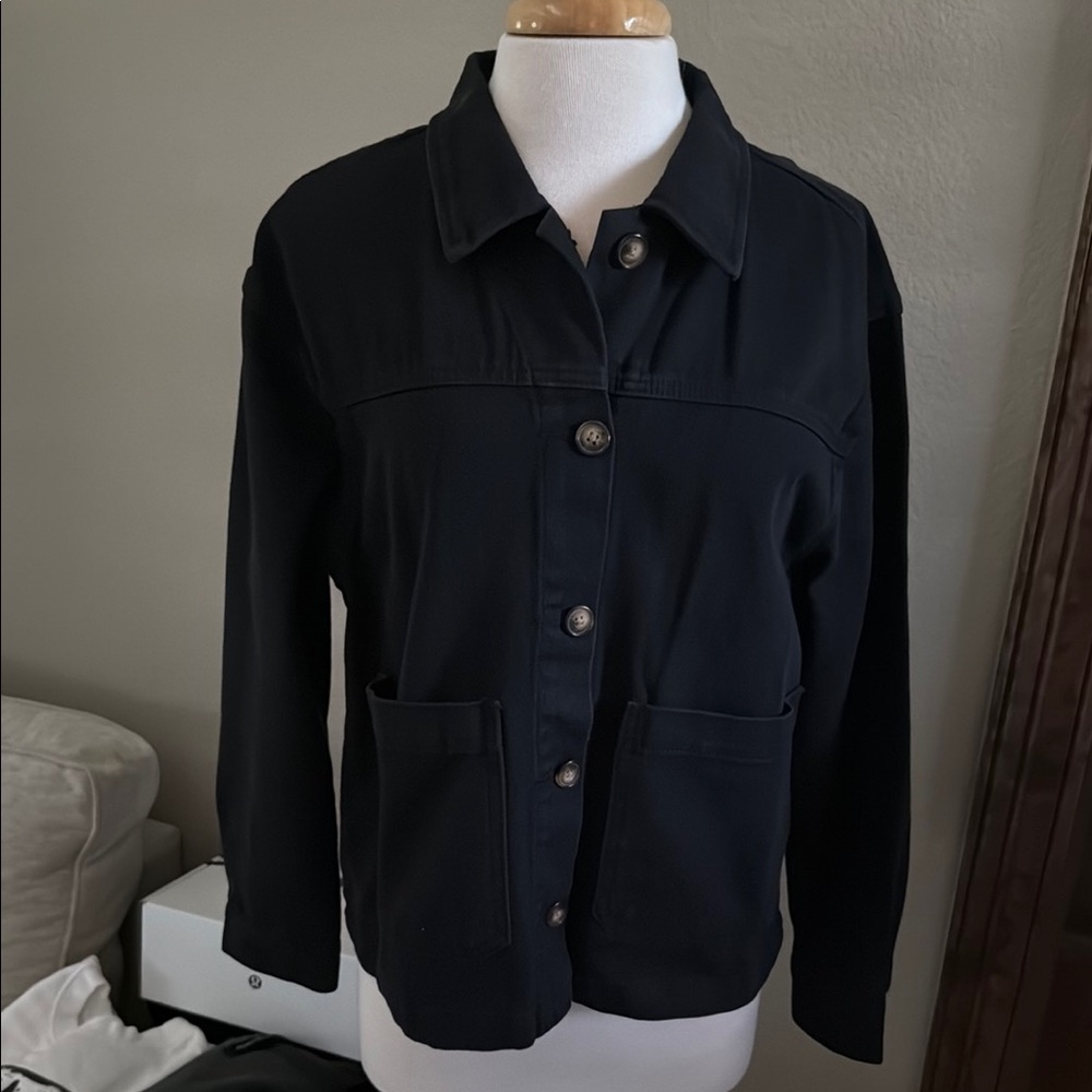 Thread & Supply Classic Black Denim Women's Jacket-L